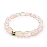 Pêche | .925 Argent Sterling Or Vermeil | Bracelet Galet de Verre Sirène